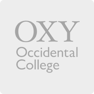 Occidental College logo on a gray background