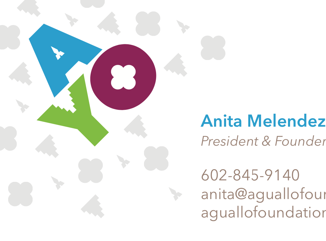 Image of pattern and symbol used for Aguallo logo