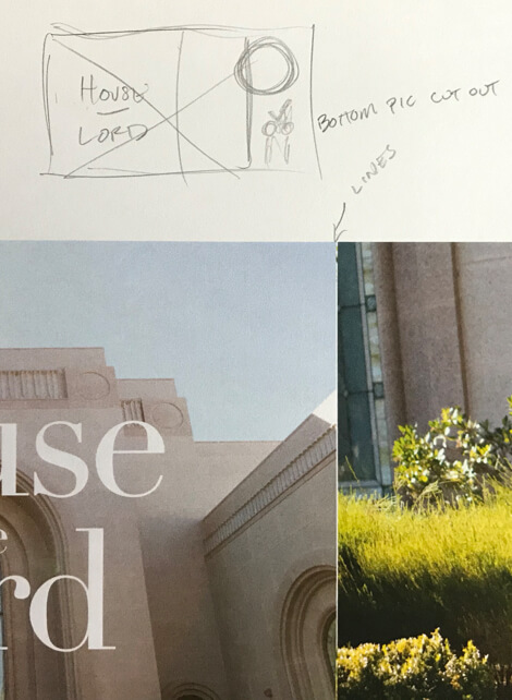 Notes made on print out of a spread.